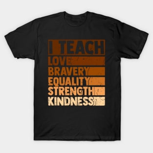 Celebrate Black History Month I Teach Black History Teacher T-Shirt